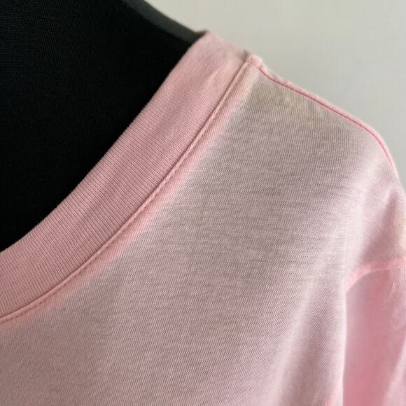 H&M "Love" T-Shirt Tee Top Shirt Pink Cotton Short Sleeve Crewneck Size M Medium - Picture 4 of 9